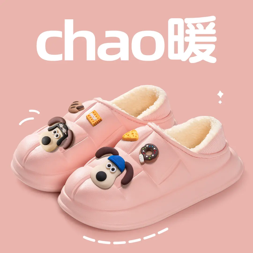 Waterproof Cotton Shoes for Women, Autumn and Winter Indoor Home Couple's Household Slippers with Plush, Postpartum Non-Slip Warm Shoes for Men - Image 9
