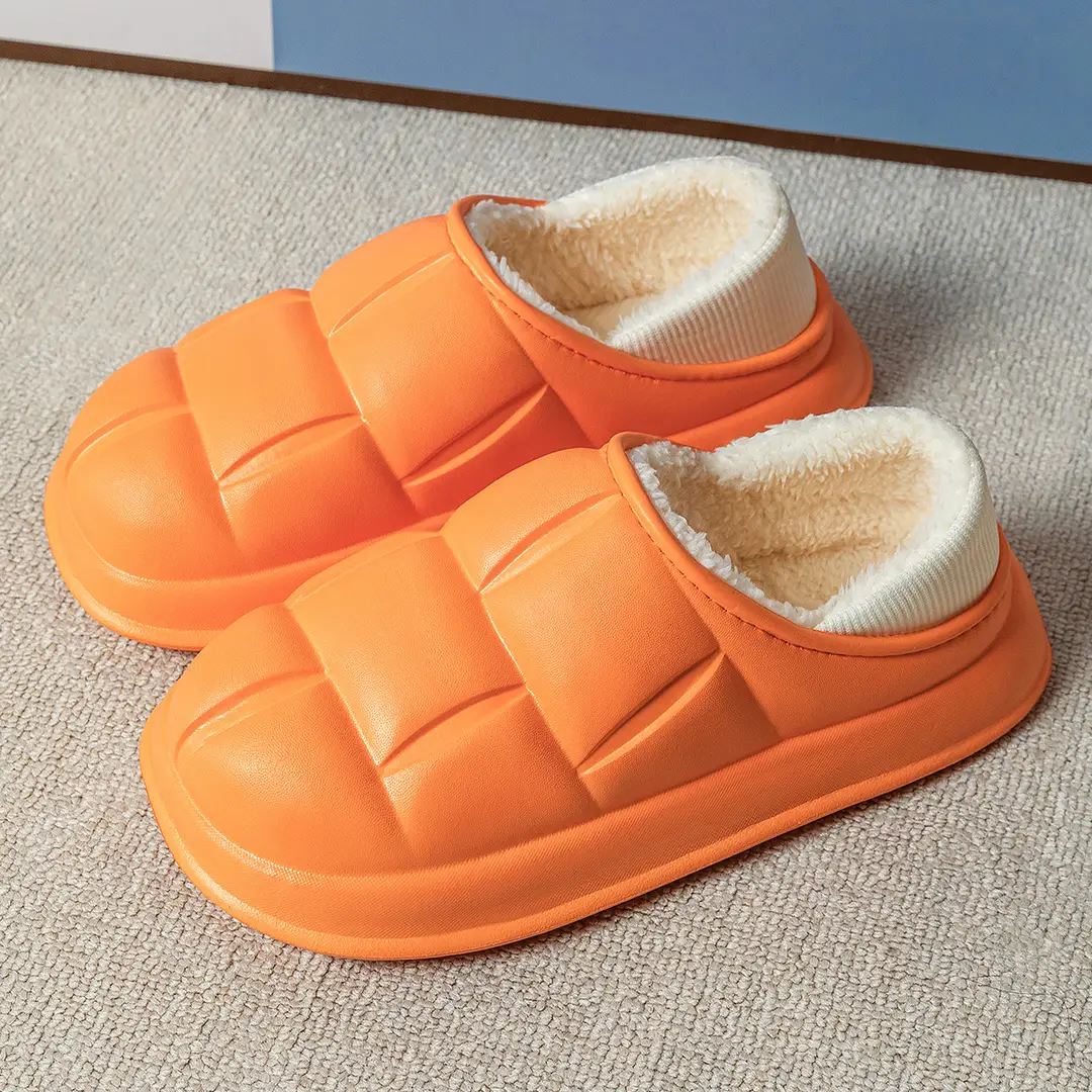 Waterproof Cotton Shoes for Women, Autumn and Winter Indoor Home Couple's Household Slippers with Plush, Postpartum Non-Slip Warm Shoes for Men - Image 8