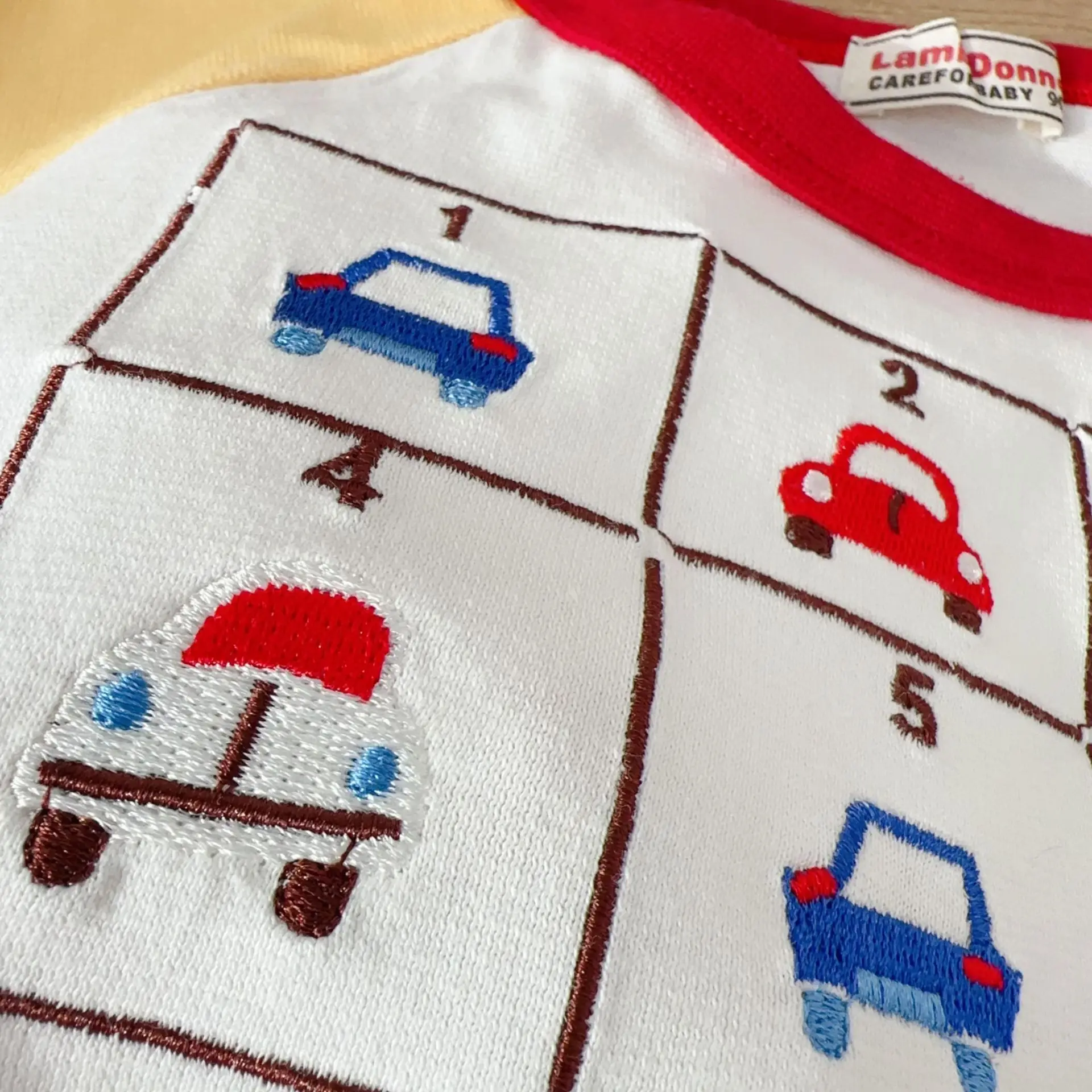 Boys Cartoon Car Patchwork T-Shirt Blue Pants Set — feature 17