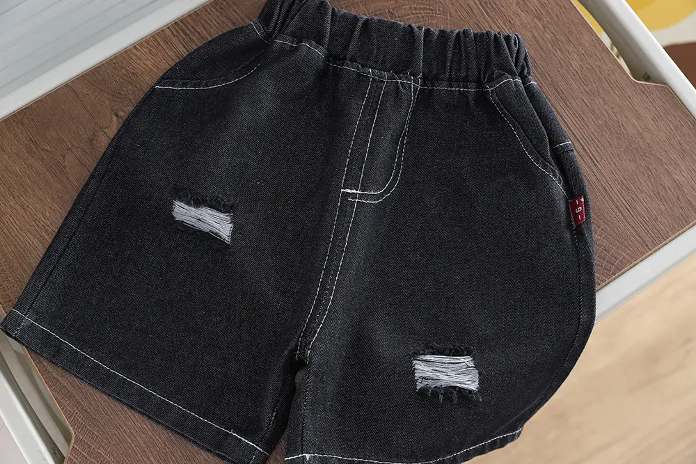 Boys Cartoon T-Shirt Shorts Set Brown Black 2026 — feature 16