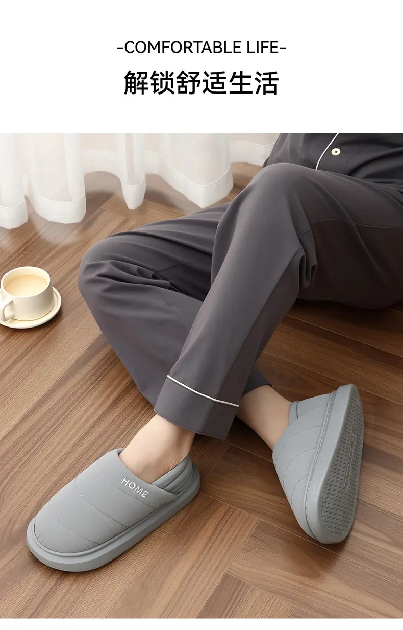 Black Fleece Lined Elderly Slippers Warm Winter β feature 11