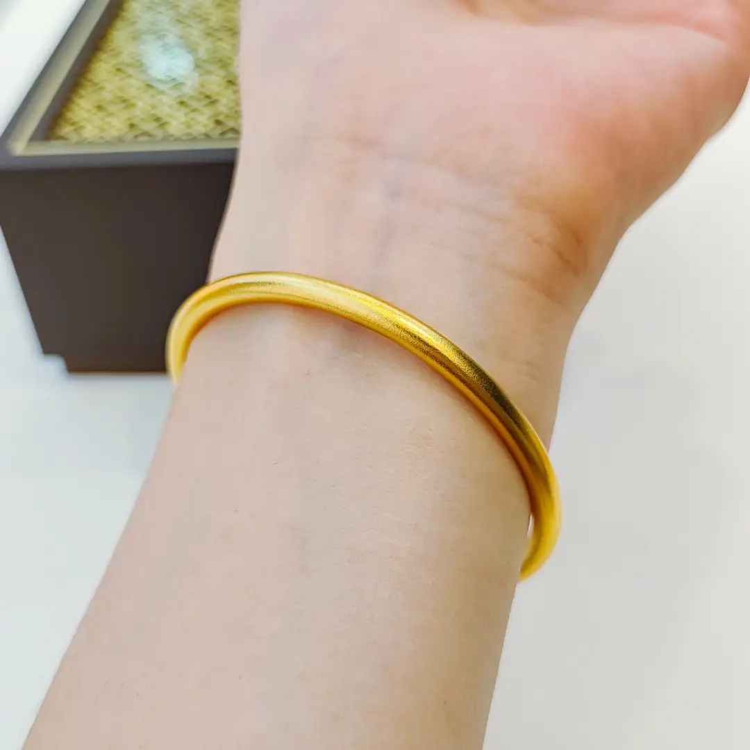 Vietnamese Sand Gold Women's Bracelet, Ancient Heritage Bracelet, Imitation Gold Bracelet, Solid Plain Ring Jewelry, Douyin Live Broadcast Ready Stock