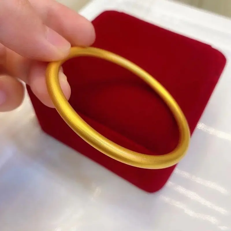 Vietnamese Sand Gold Women's Bracelet, Ancient Heritage Bracelet, Imitation Gold Bracelet, Solid Plain Ring Jewelry, Douyin Live Broadcast Ready Stock — feature 10