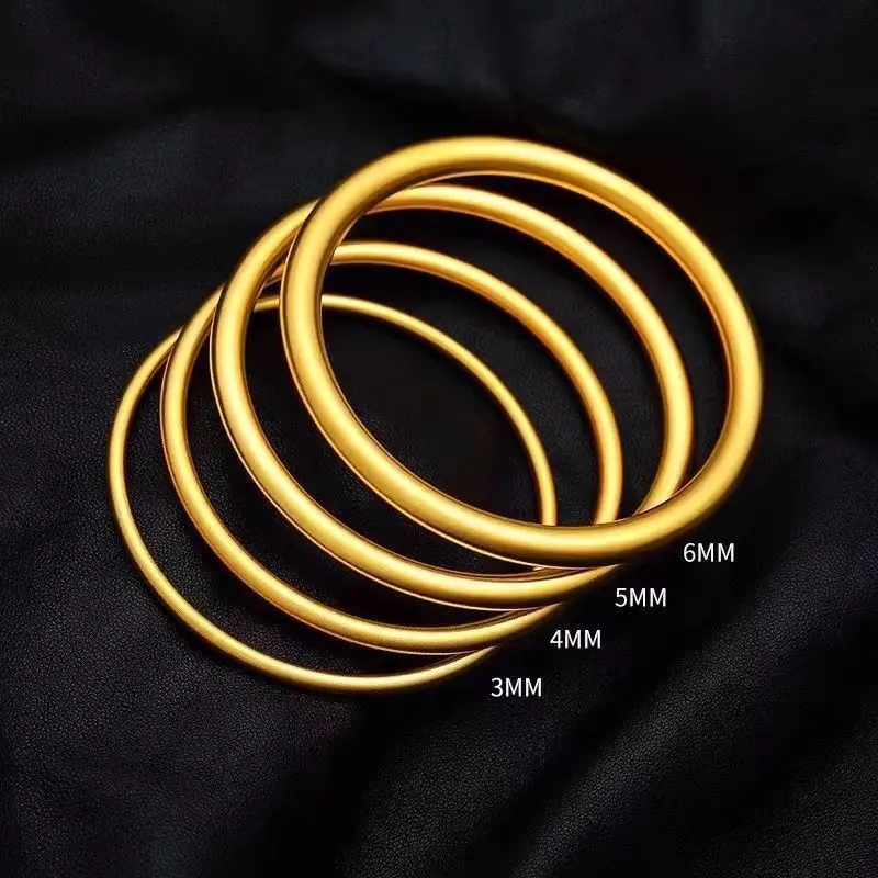 Vietnamese Sand Gold Women's Bracelet, Ancient Heritage Bracelet, Imitation Gold Bracelet, Solid Plain Ring Jewelry, Douyin Live Broadcast Ready Stock — feature 3