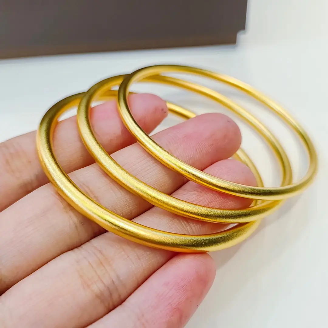 Vietnamese Sand Gold Women's Bracelet, Ancient Heritage Bracelet, Imitation Gold Bracelet, Solid Plain Ring Jewelry, Douyin Live Broadcast Ready Stock — feature 4