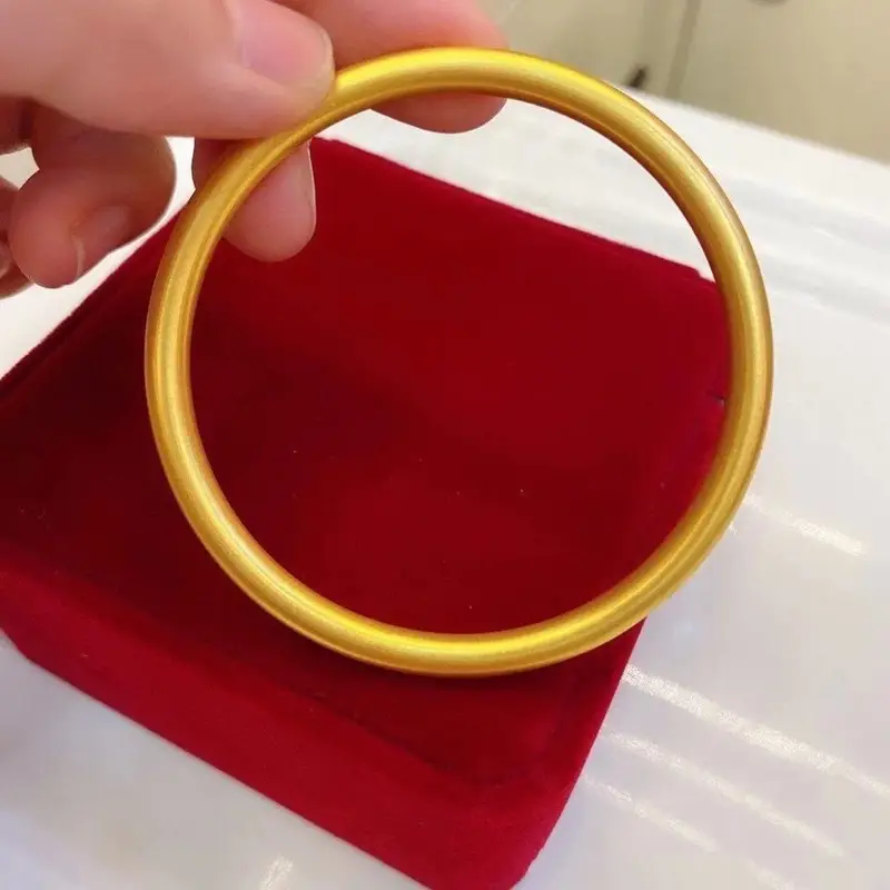 Vietnamese Sand Gold Women's Bracelet, Ancient Heritage Bracelet, Imitation Gold Bracelet, Solid Plain Ring Jewelry, Douyin Live Broadcast Ready Stock — feature 9