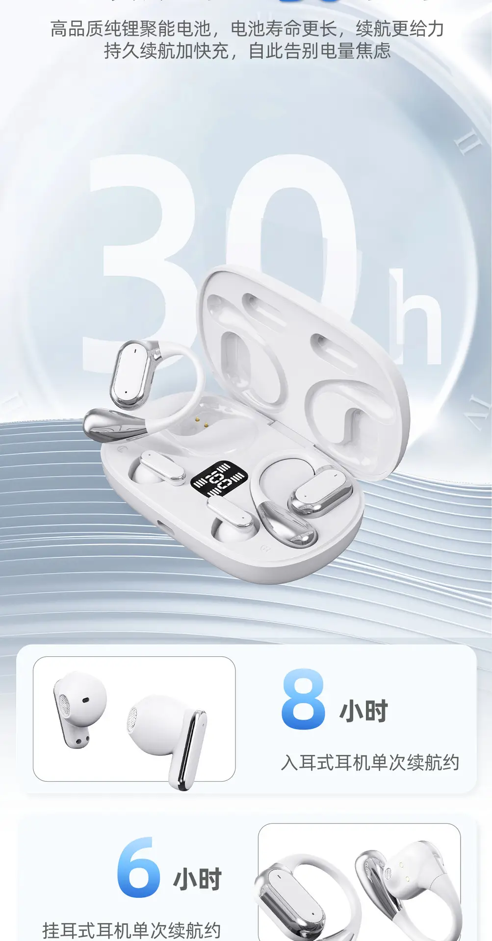 [Four Headphones] Q25 Cross-Border 2025 New Wireless Bluetooth Headset with High Appearance, Portable, Long Battery Life and Noise Reduction — feature 3