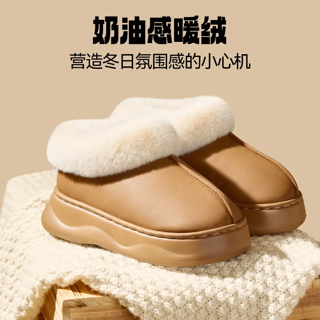 Jialiya Thick-Soled Heightening Snow Boots for Women 2025 Winter Waterproof and Non-Slip Outer Wear Fleece-Lined Thickeneded Birkenstock Shoes for Women - Image 5