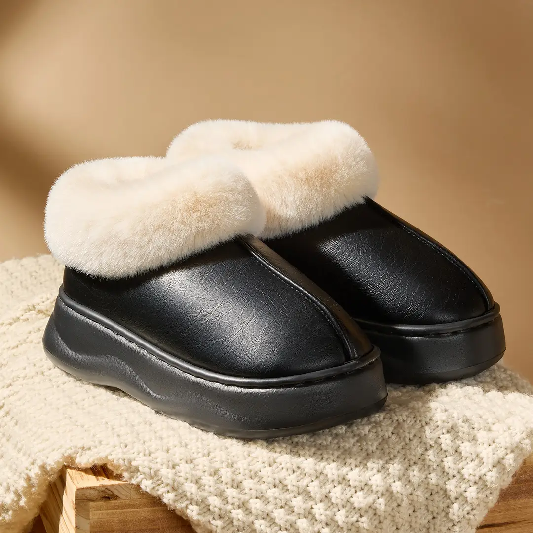 Jialiya Thick-Soled Heightening Snow Boots for Women 2025 Winter Waterproof and Non-Slip Outer Wear Fleece-Lined Thickeneded Birkenstock Shoes for Women - Image 3