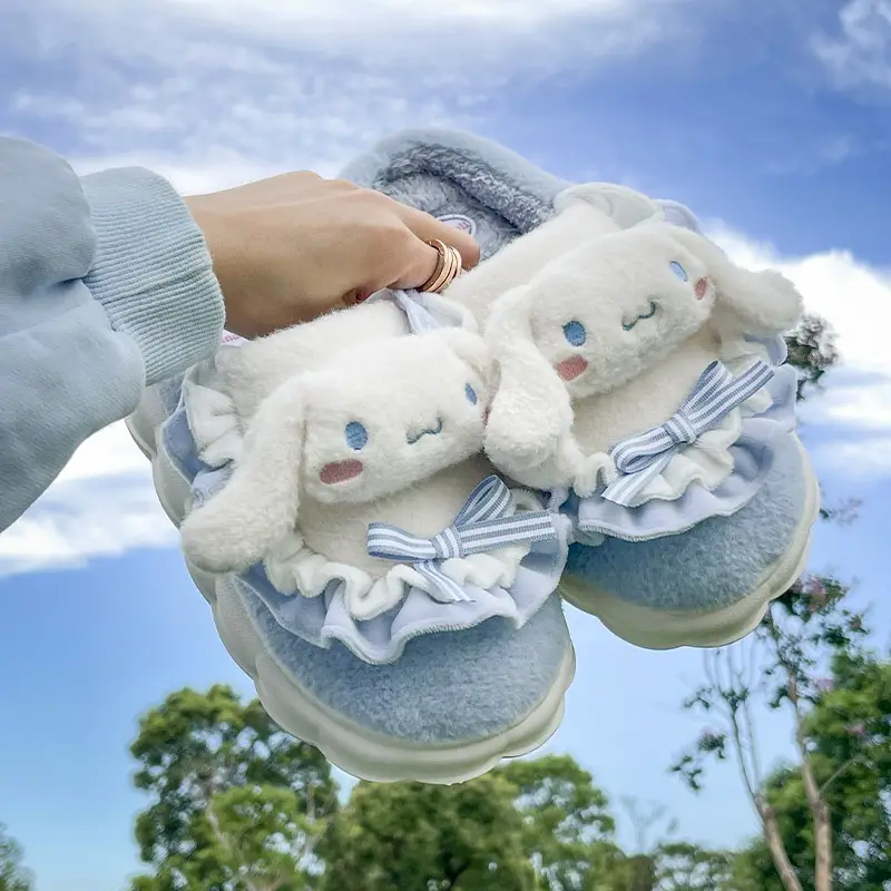 Cute Hello Kitty 2025 Autumn and Winter Women's Indoor and Outdoor Daily Home Special Dormitory Thick Sole Anti-Slip Warmth - Image 6