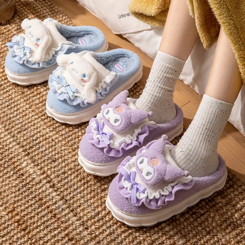 Cute Hello Kitty 2025 Autumn and Winter Women's Indoor and Outdoor Daily Home Special Dormitory Thick Sole Anti-Slip Warmth - Image 7