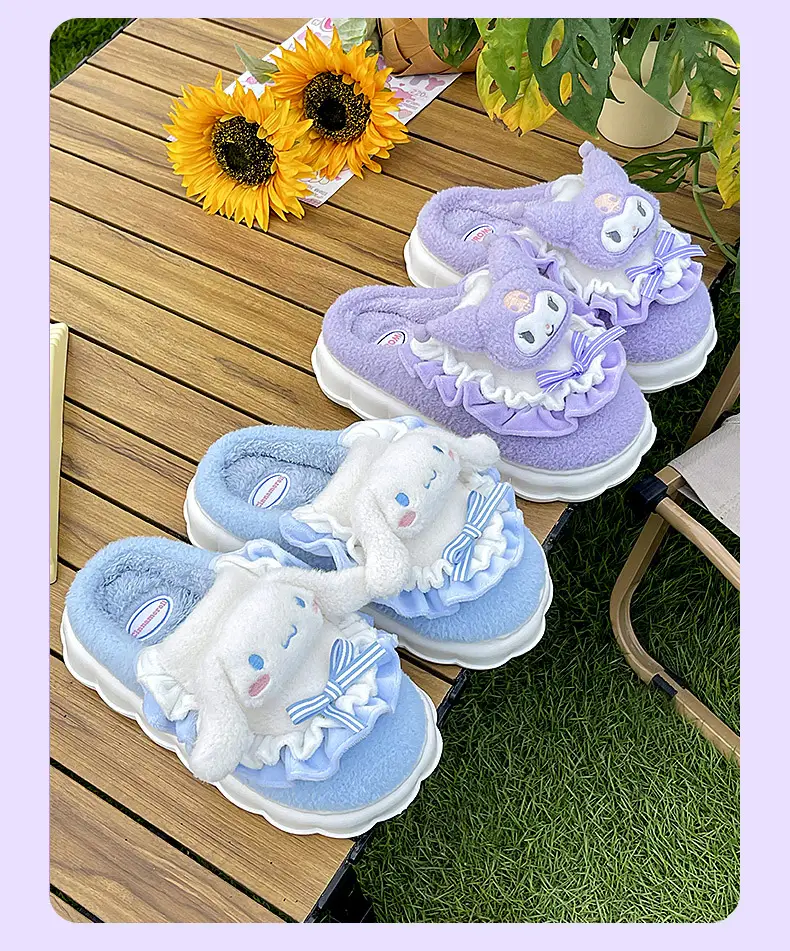Cute Hello Kitty 2025 Autumn and Winter Women's Indoor and Outdoor Daily Home Special Dormitory Thick Sole Anti-Slip Warmth — feature 18