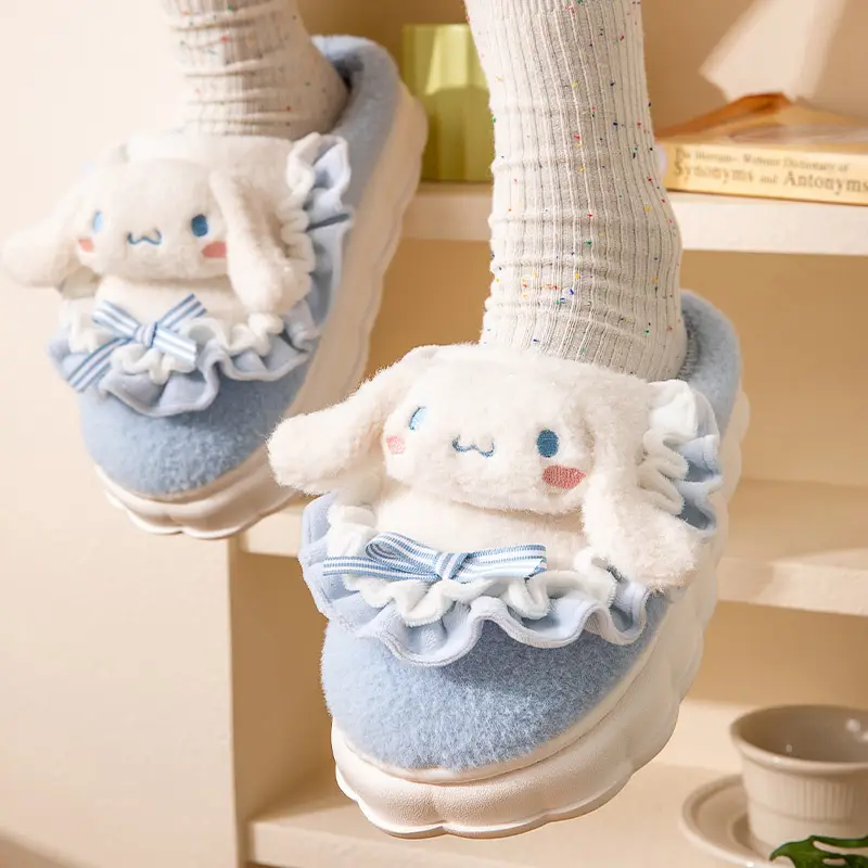 Cute Hello Kitty 2025 Autumn and Winter Women's Indoor and Outdoor Daily Home Special Dormitory Thick Sole Anti-Slip Warmth - Image 2