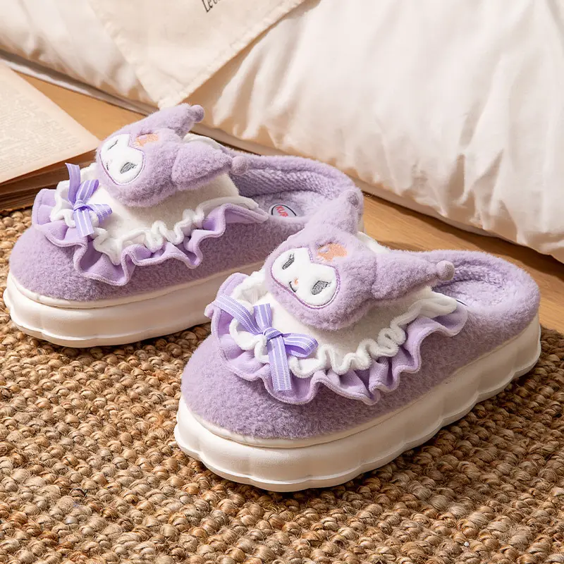 Cute Hello Kitty 2025 Autumn and Winter Women's Indoor and Outdoor Daily Home Special Dormitory Thick Sole Anti-Slip Warmth - Image 3