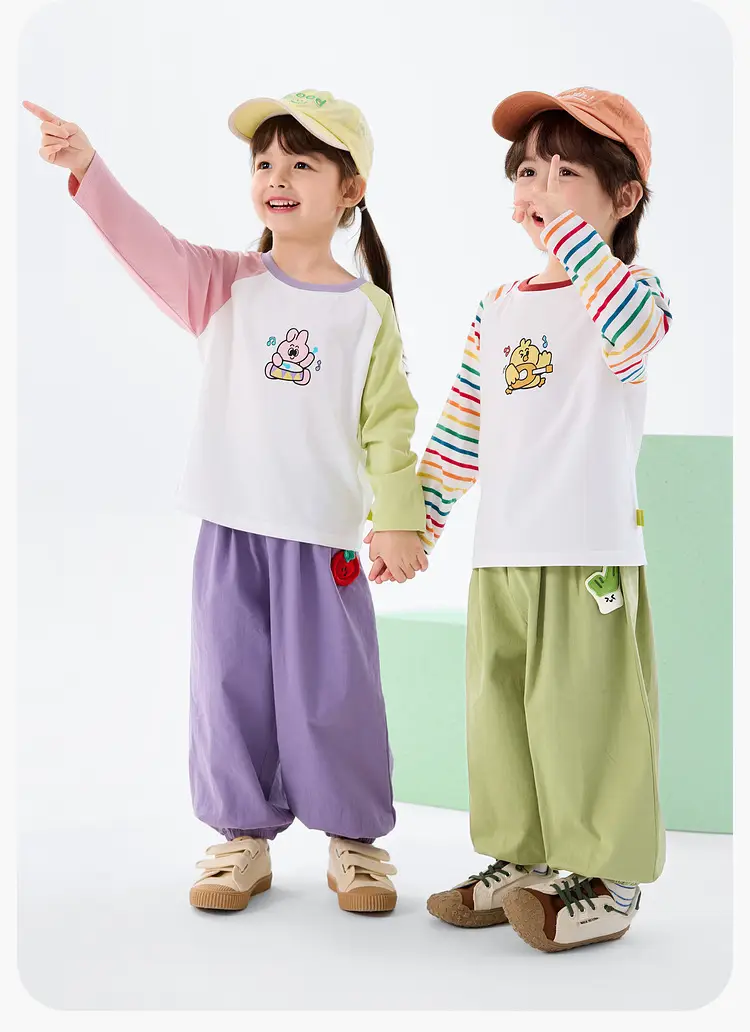 Duduja Kids Pink Raglan Sleeve T-Shirt — feature 25