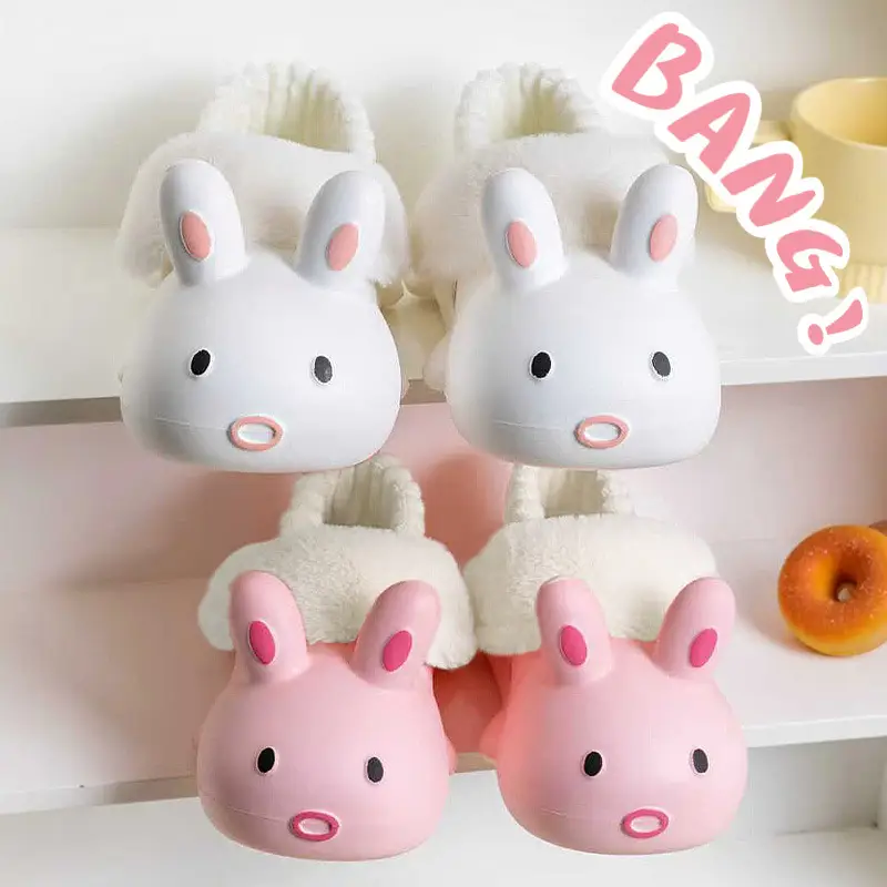 Cute Cotton Shoes Autumn and Winter 2025 New Indoor Home Bag Heel Cartoon Waterproof Anti-Slip Plush Cotton Slippers for Women - Image 6