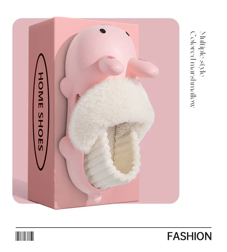 Cute Cotton Shoes Autumn and Winter 2025 New Indoor Home Bag Heel Cartoon Waterproof Anti-Slip Plush Cotton Slippers for Women — feature 12