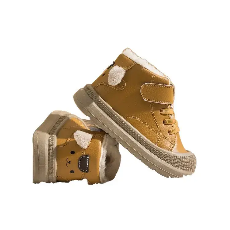 2025 New Winter Baby Boys Cotton Snow Boots Pink Soft Sole
