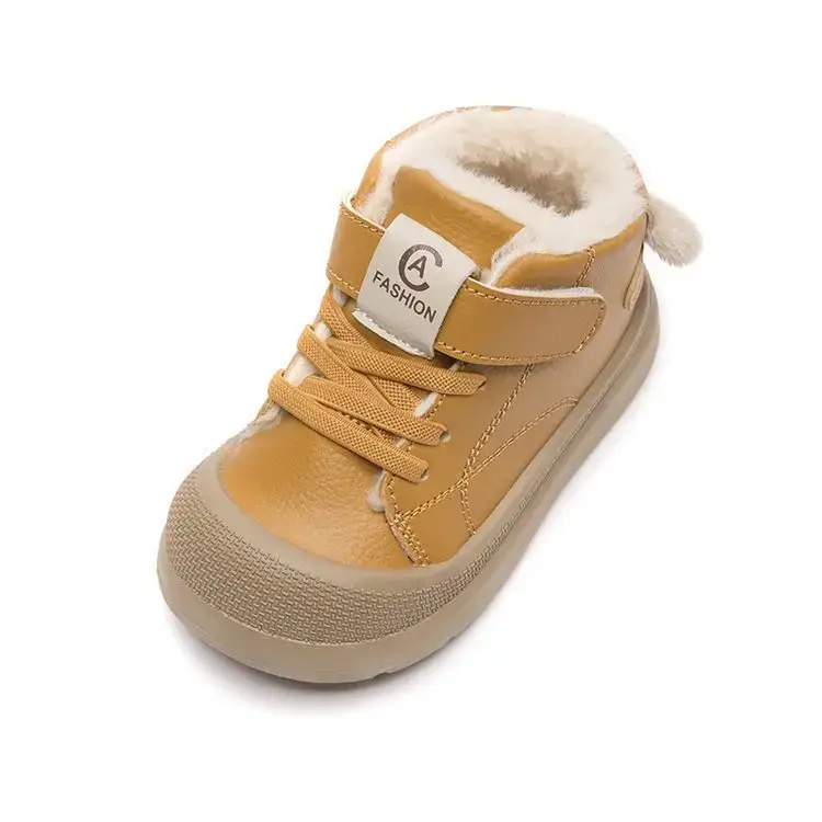 2025 New Winter Baby Boys Cotton Snow Boots Pink Soft Sole — feature 1