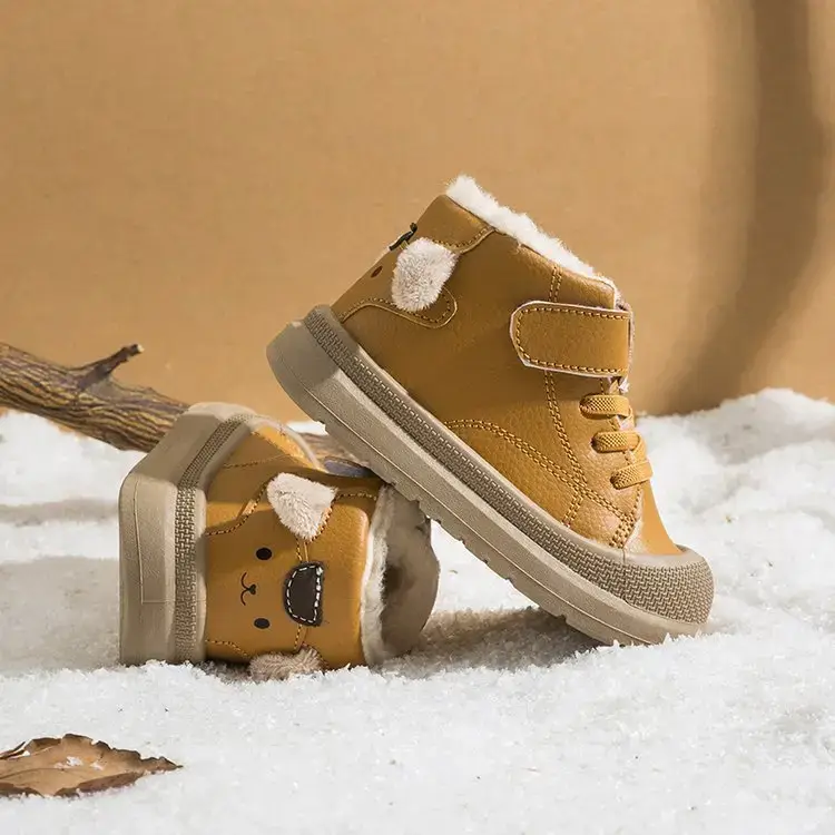 2025 New Winter Baby Boys Cotton Snow Boots Pink Soft Sole — feature 4