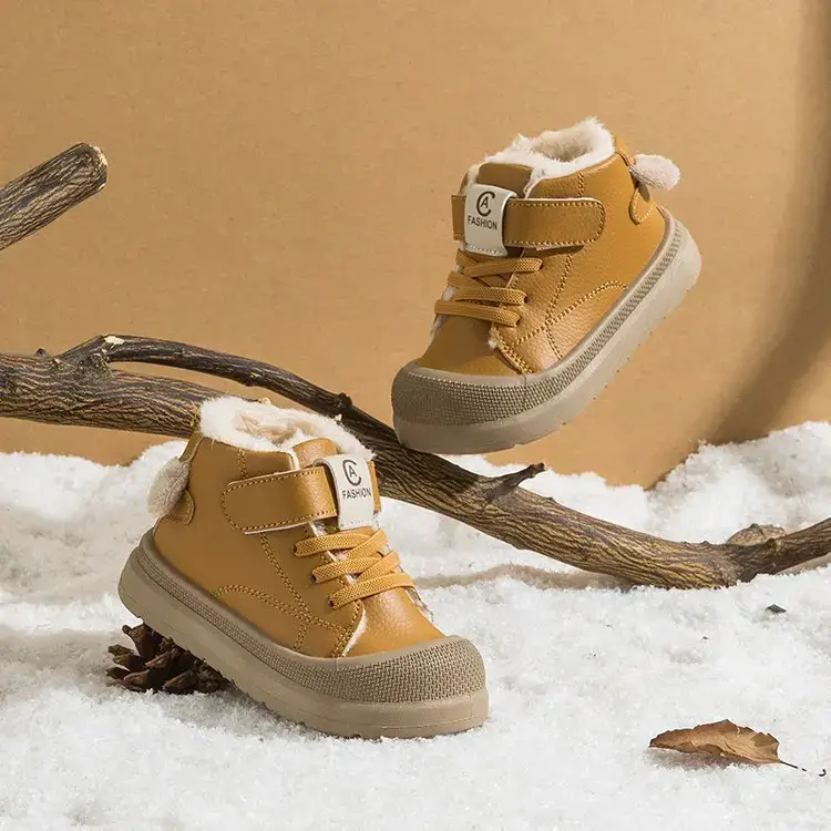 2025 New Winter Baby Boys Cotton Snow Boots Pink Soft Sole — feature 5