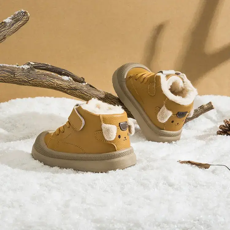 2025 New Winter Baby Boys Cotton Snow Boots Pink Soft Sole — feature 8