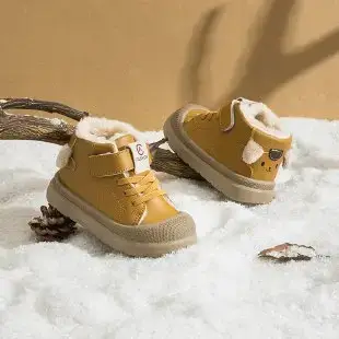 2025 New Winter Baby Boys Cotton Snow Boots Pink Soft Sole