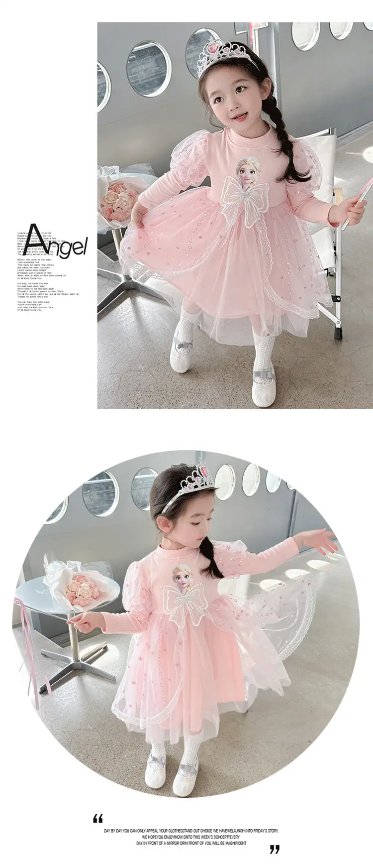 2025 New Autum Girls' Dress Frozen Elsa Princess Dress Elsa Style Mesh Tutu Skirt — feature 18