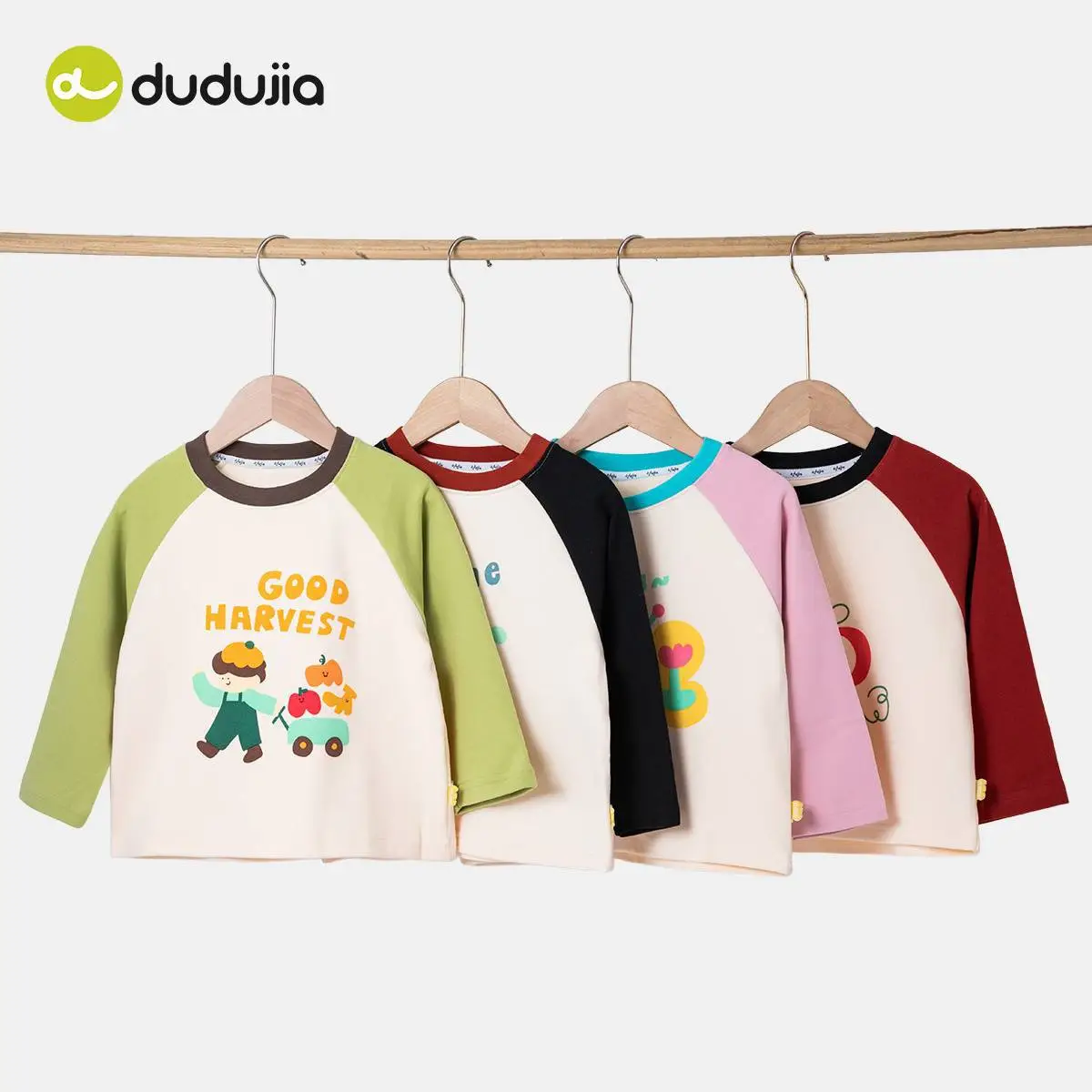Girls Raglan Sleeve T-Shirt White Black Dudu Jia - Image 7