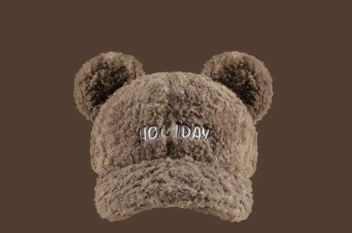 Korean Style Bear Cap Wool Reversible Women Warm Winter — feature 10