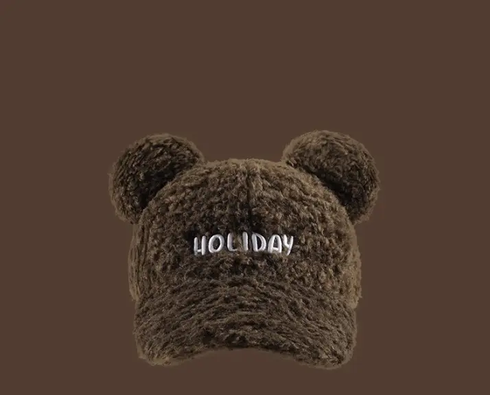 Korean Style Bear Cap Wool Reversible Women Warm Winter — feature 12
