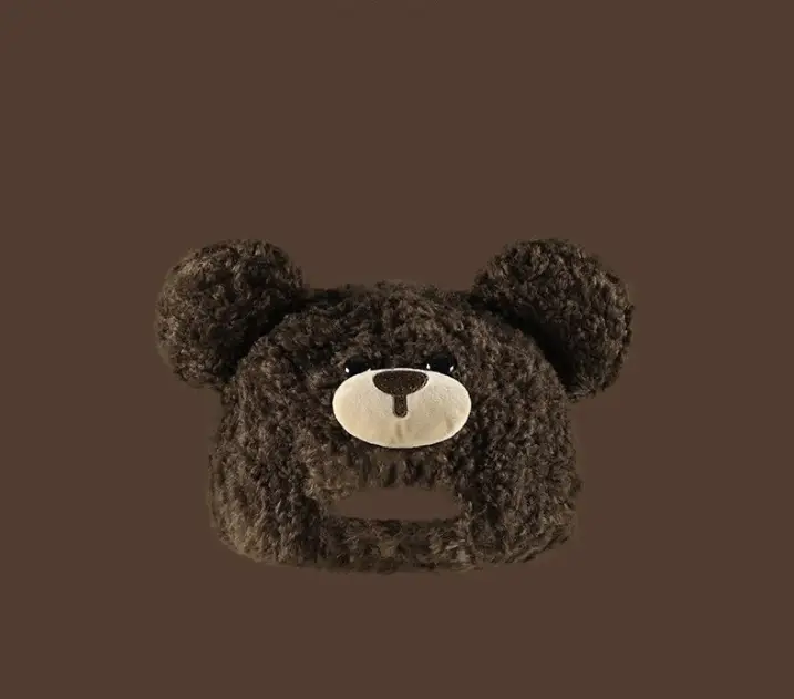 Korean Style Bear Cap Wool Reversible Women Warm Winter — feature 13
