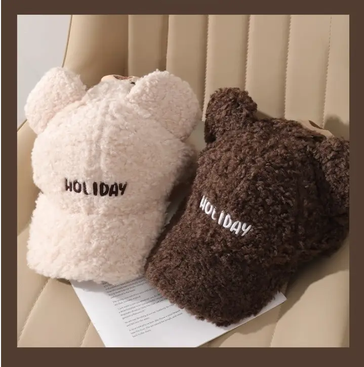 Korean Style Bear Cap Wool Reversible Women Warm Winter — feature 14