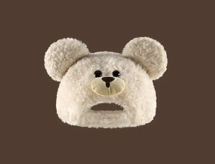 Korean Style Bear Cap Wool Reversible Women Warm Winter — feature 7