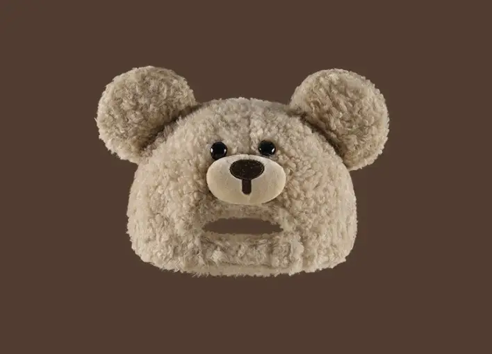 Korean Style Bear Cap Wool Reversible Women Warm Winter — feature 9
