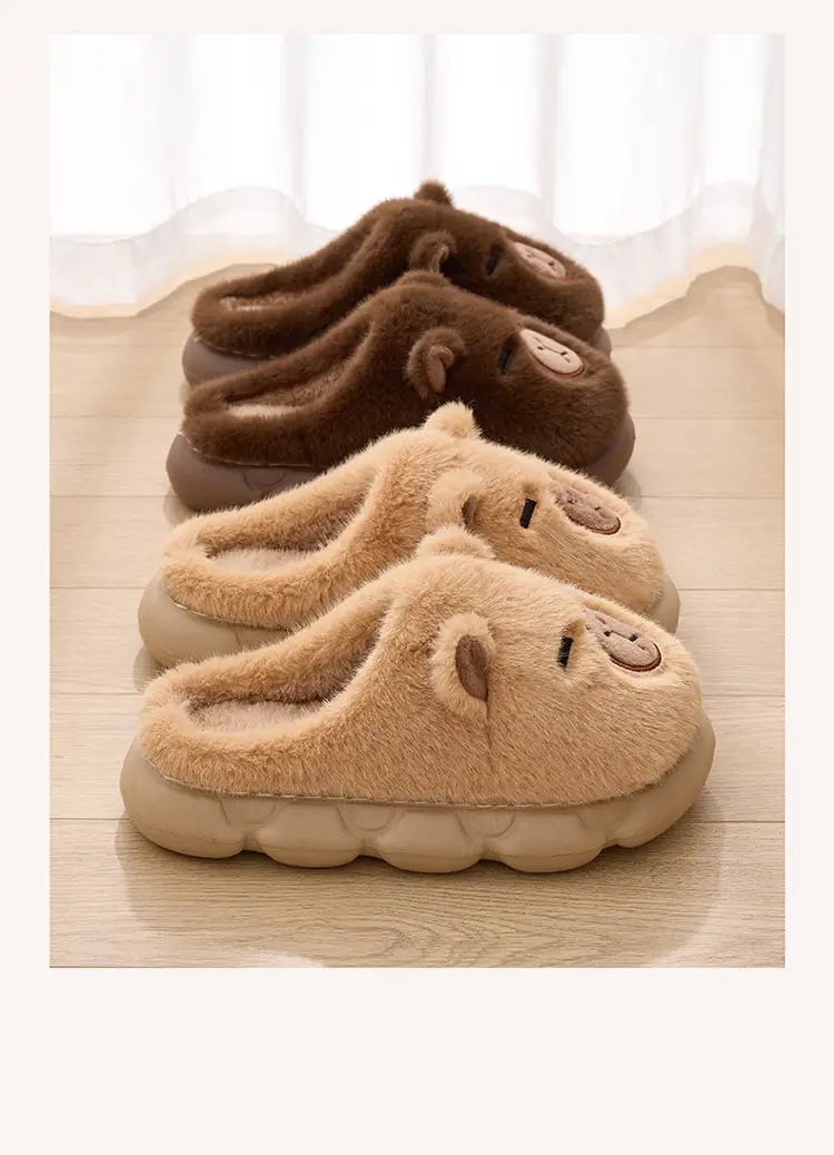 Kapibala Kidsren's Cotton Slippers Boys Winter Home Warm Plush Kidsren's Baby Slippers Girls — feature 11
