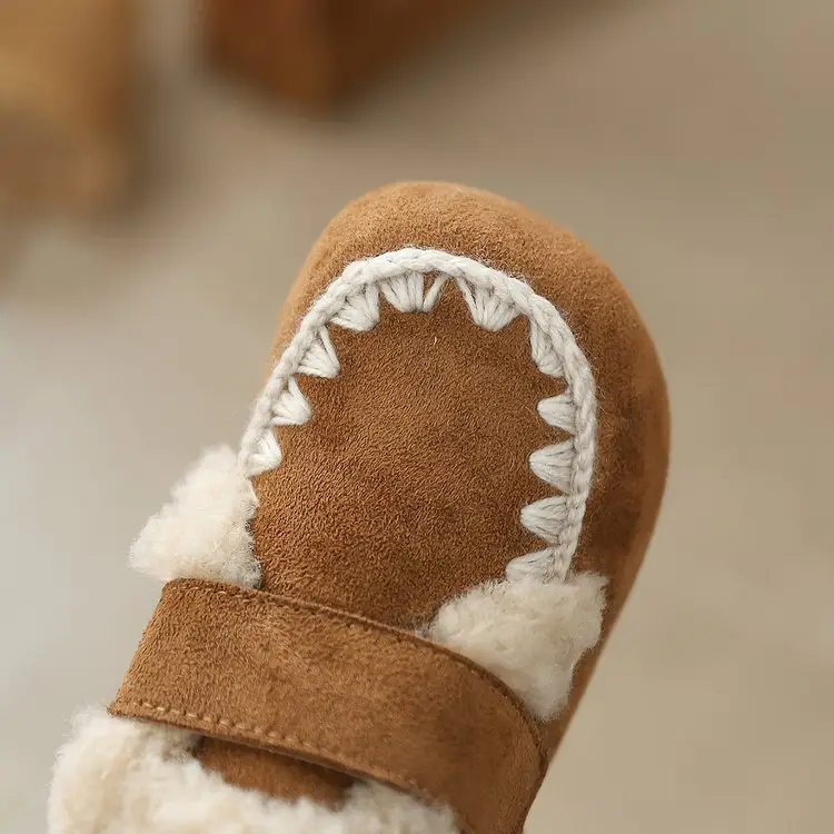 Children's Birkenstock Cotton Shoes for Boys and Girls, Soft-Soled Toddler Shoes, Winter New Baby Fleece-Lined Bean Shoes — feature 10