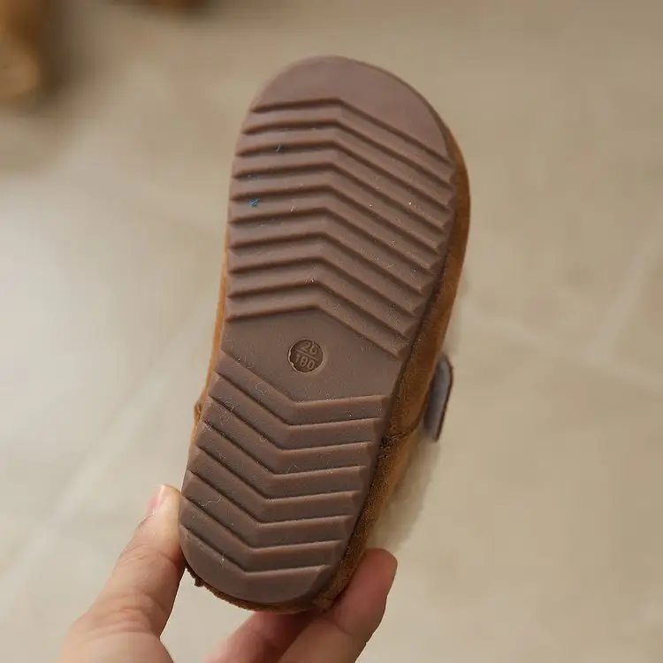Children's Birkenstock Cotton Shoes for Boys and Girls, Soft-Soled Toddler Shoes, Winter New Baby Fleece-Lined Bean Shoes — feature 11