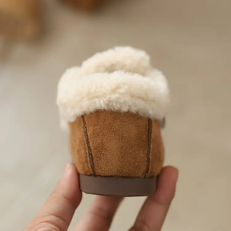 Children's Birkenstock Cotton Shoes for Boys and Girls, Soft-Soled Toddler Shoes, Winter New Baby Fleece-Lined Bean Shoes — feature 14