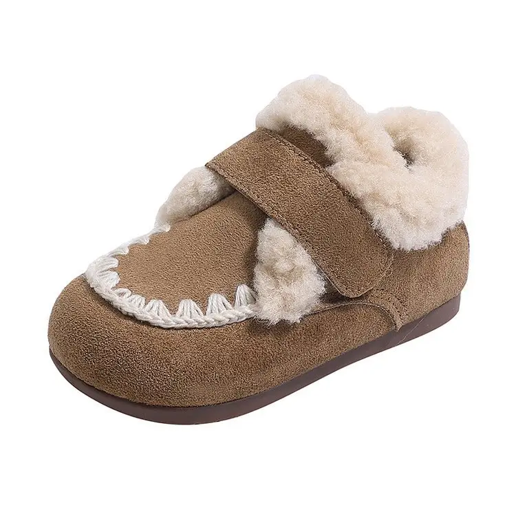 Children's Birkenstock Cotton Shoes for Boys and Girls, Soft-Soled Toddler Shoes, Winter New Baby Fleece-Lined Bean Shoes — feature 15