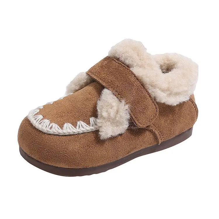 Children's Birkenstock Cotton Shoes for Boys and Girls, Soft-Soled Toddler Shoes, Winter New Baby Fleece-Lined Bean Shoes — feature 16