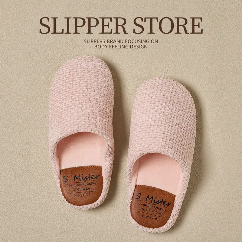 Winter Wool Slippers for Men Women Non-Slip Warm Home - Image 3