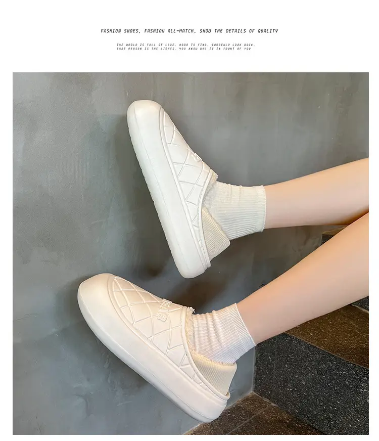 Thick-Soled Waterproof Cotton Slippers for Men and Women in Autumn and Winter Indoor Home Warm All-Inclusive Cotton Shoes for Outdoor Wear Non-Slip Cotton Shoes — feature 10