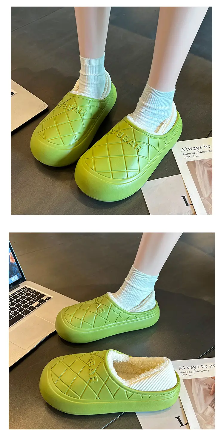 Thick-Soled Waterproof Cotton Slippers for Men and Women in Autumn and Winter Indoor Home Warm All-Inclusive Cotton Shoes for Outdoor Wear Non-Slip Cotton Shoes — feature 13