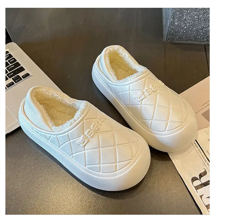 Thick-Soled Waterproof Cotton Slippers for Men and Women in Autumn and Winter Indoor Home Warm All-Inclusive Cotton Shoes for Outdoor Wear Non-Slip Cotton Shoes — feature 22