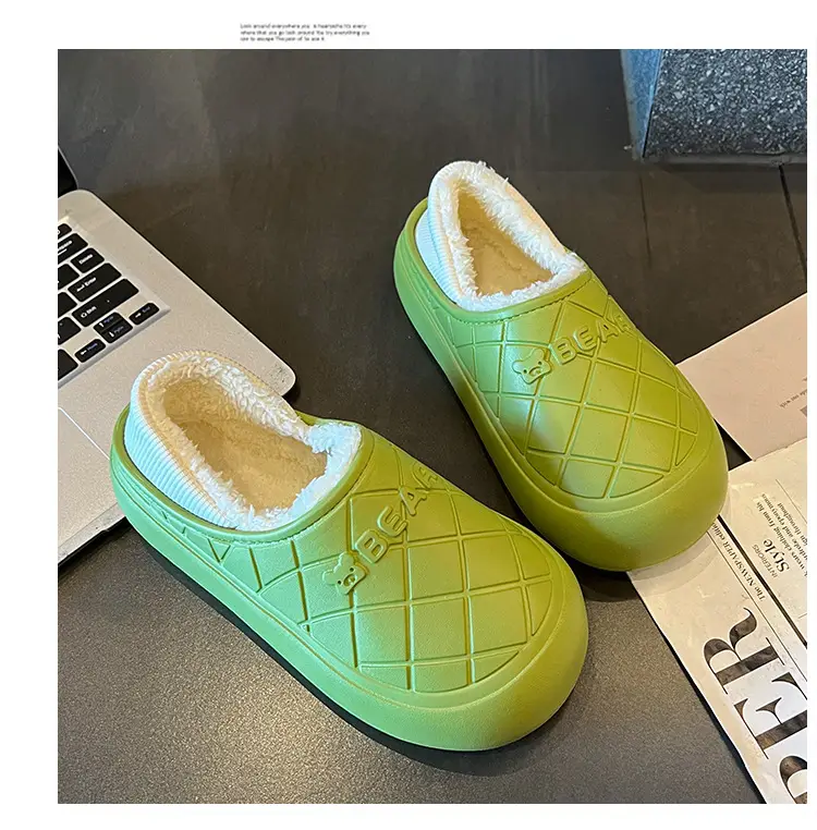 Thick-Soled Waterproof Cotton Slippers for Men and Women in Autumn and Winter Indoor Home Warm All-Inclusive Cotton Shoes for Outdoor Wear Non-Slip Cotton Shoes — feature 25