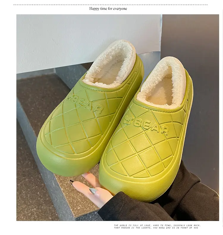 Thick-Soled Waterproof Cotton Slippers for Men and Women in Autumn and Winter Indoor Home Warm All-Inclusive Cotton Shoes for Outdoor Wear Non-Slip Cotton Shoes — feature 26