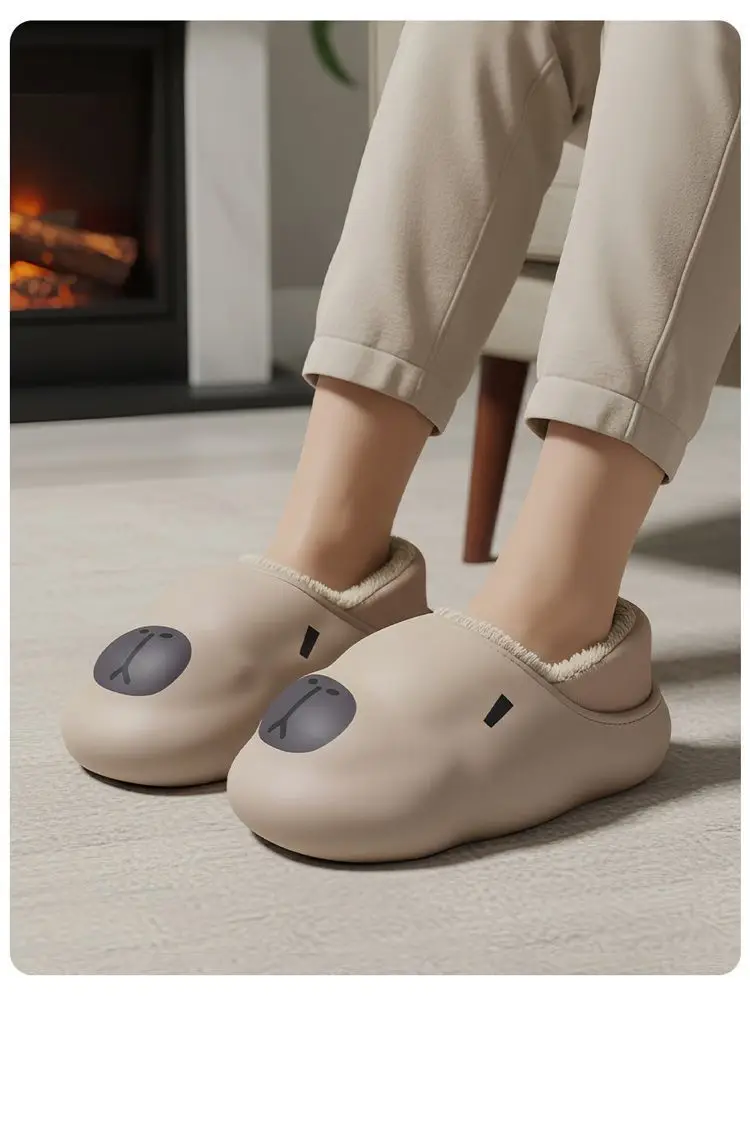 Waterproof Cotton Slippers Men's Winter Indoor Home Arch Support Plush Plus Velvet Warm Cotton Shoes Men's Wholesale — feature 13