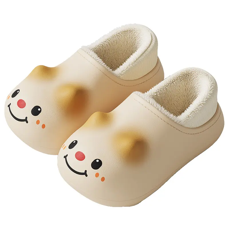 Kitten Bag Heel Cotton Slippers for Girls Indoor Household Thick-Soled Non-Slip Waterproof Parent-Child Cartoon Baby Cotton Shoes Winter Wholesale - Image 10