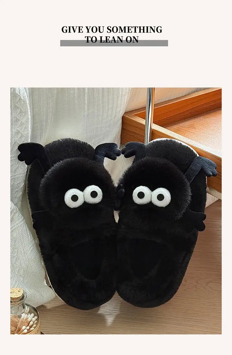 Women's White Fleece Lined Winter Slippers — feature 9